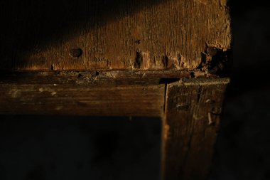 old wooden chair close-up