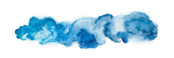 Acuarela Azul Abstracta Sobre Fondo Blanco Ilustración Hecha Mano Vector — Archivo Imágenes Vectoriales