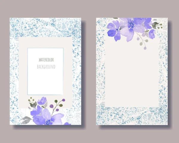 Aquarel Bloemenkaart Handgetekende Illustratie Witte Achtergrond — Stockfoto