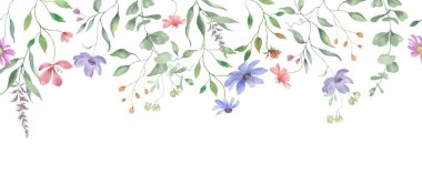 Suluboya arka plan. Beyaz arka planda el çizimi illüstrasyon. Vektör EPS.