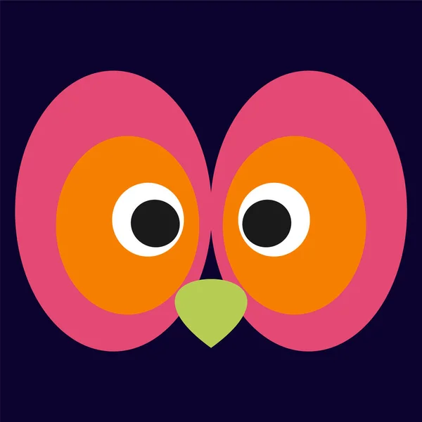 Artoon Funny Bird Big Eye Color Design Budgie Cover Packaging — Stock Vector
