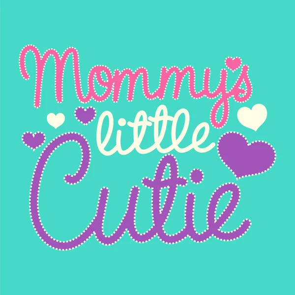 Mama Kleine Schattige Typografie Vector Mama Kleine Zonneschijn Vector Baby — Stockvector