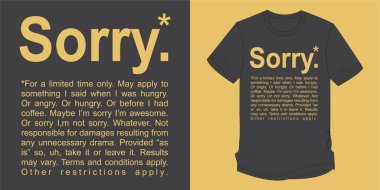 Özür dilerim, alıntılar. Herhangi bir şeyden sorumlu olan el yazısı alıntısı. Mektup geçmişi. Mürekkep çizimi. Modern fırça kaligrafisi. Beyaz arkaplanda izole.