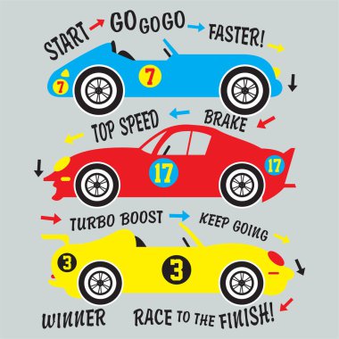 araba vektörü tasarımı el çizimi tişört ve daha fazlası için illüstrasyon