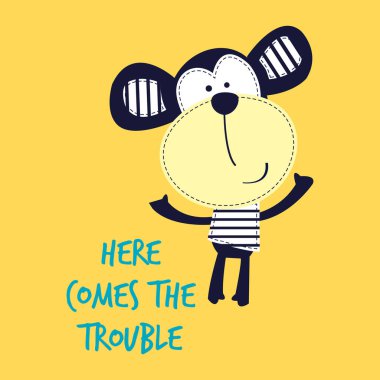 Slogan: Maymun grafiği çizimi ile Bela Geliyor