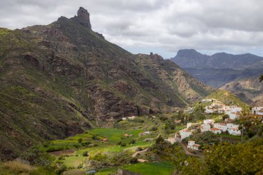 Gran Canaria, Kanarya Adaları, İspanya 'daki Roque Nublo' nun Manzarası. Yüksek kaliteli fotoğraf.
