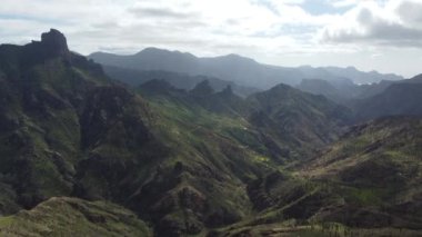 Breathtaking View of Gran Canaria Mountains. A breathtaking drone footage showcasing the majestic peaks of Gran Canaria