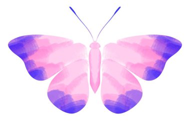 Farklı renkte imzalanmış parlak kelebekler. Turuncu, kırmızı, mavi, yeşil, pembe, sarı, siyah, mor.