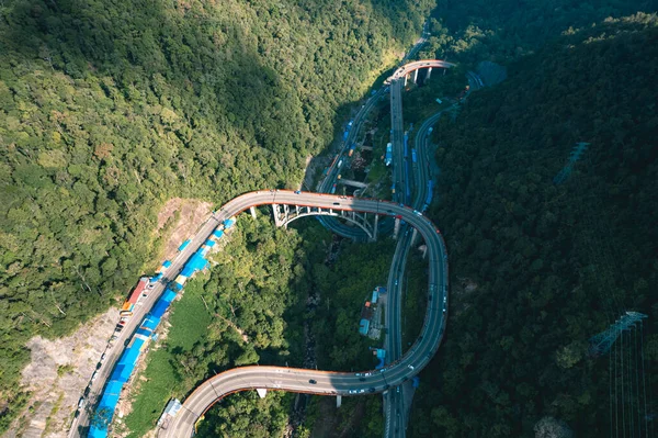 Vedere Aeriană Podului Kelok Sau Kelokililan Sumatra Vest — Fotografie, imagine de stoc