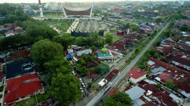Založit Velká Mešita West Sumatra Největší Mešita Západě Sumatra Která — Stock video