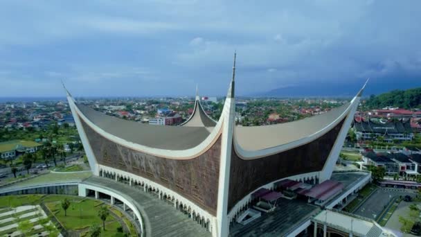 Die Große Moschee Von West Sumatra Ist Die Größte Moschee — Stockvideo