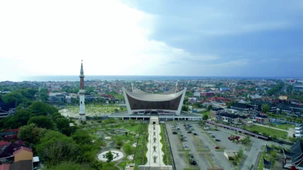 Grande Mesquita Sumatra Ocidental Maior Mesquita Sumatra Ocidental Localizada Chatib — Vídeo de Stock