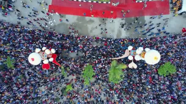 Mendirikan Pemandangan Udara Monumen Padang Adalah Monumen Terbesar Kota Padang — Stok Video
