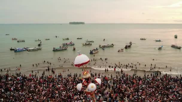 Establish Aerial View Padang Area Monument Largest Monument City Padang — Stock Video