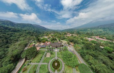 Aerial of Minangkabau Culture Documentation and Information Center is a museum and research center for Minang culture, located in the city of Padang Panjang, West Sumatra, Indonesia. clipart