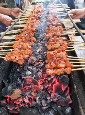 Pork satay with Balinese spices
