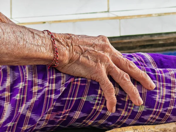 Finger hand of old woman, healthy and long live concept