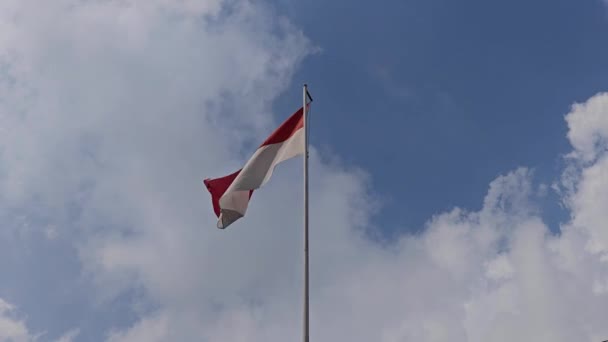 Indonesische Flagge Unabhängigkeitstag August — Stockvideo