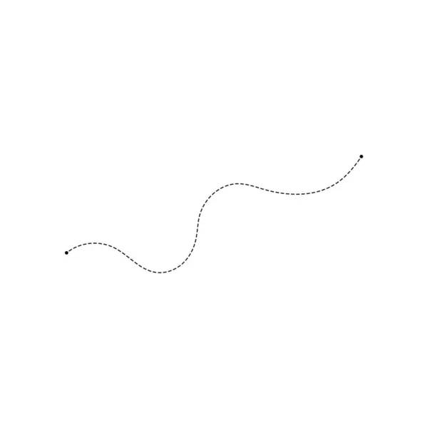 Waypoint. Designed for a tourist trip and his track. The movement of the from one point to another. Vector illustration