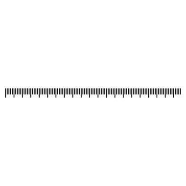 Measuring scale, marking for ruler, thermometer scale, marks for tape measure. Vector illustration