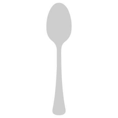 Kitchen spoon, cutlery, silverware, food, silhouette, vector illustration