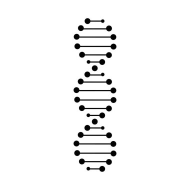 DNA helix chalk icon. Deoxyribonucleic, nucleic acid structure. Chromosome. Molecular biology.