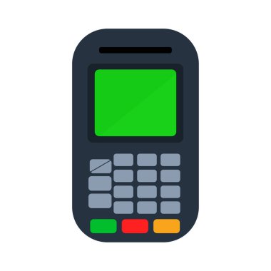 portable terminal, cash account payment, fast online money settlement transactions, deposits. vector.