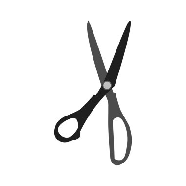 Scissors illustrated. Scissors icon logo vector illustration template.