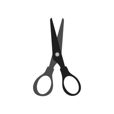 Scissors illustrated. Scissors icon logo vector illustration template.