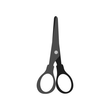 Scissors illustrated. Scissors icon logo vector illustration template.