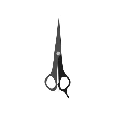 Scissors illustrated. Scissors icon logo vector illustration template.
