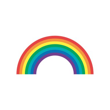 Rainbow. Flat style. Colorful rainbow or color spectrum flat icon for apps and websites 