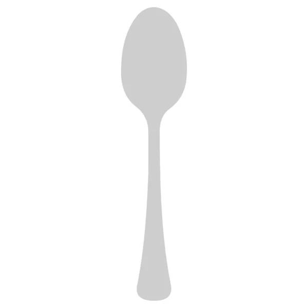Kitchen spoon, cutlery, silverware, food, silhouette, vector illustration