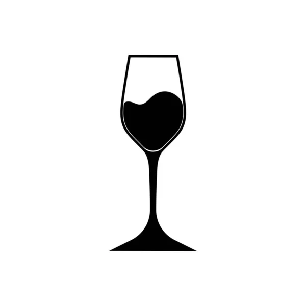 Champagne glasses icon. Wine glasses in a flat style. The sound of clinking glasses
