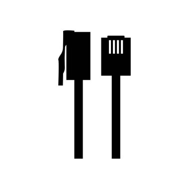 Ethernet network port. Outline connectors icon. Minimalist thin linear web. Vector illustration.