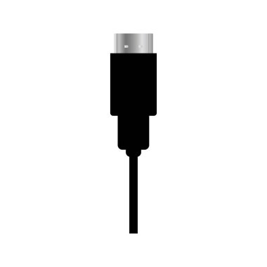 USB Type-C connector cable icon. Vector icon symbol USB Type-C. Cable connection USB Type-C for mobile phone.