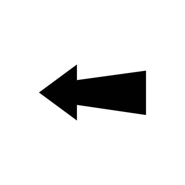 Arrow indicates the direction to the left, the arrow to the left. Arrow icon vector