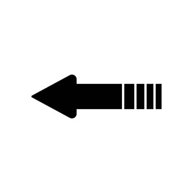 Arrow indicates the direction to the left, the arrow to the left. Arrow icon vector