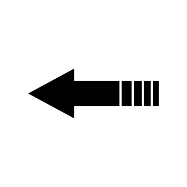 Arrow indicates the direction to the left, the arrow to the left. Arrow icon vector
