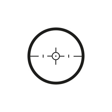Aim icon. Sniper scope optics. optical target icon for online shooters and rpg games