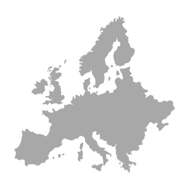 Map of Europe in gray.