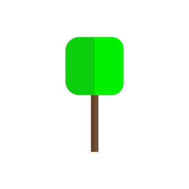 flat tree linear icons, cartoon tree - vector.