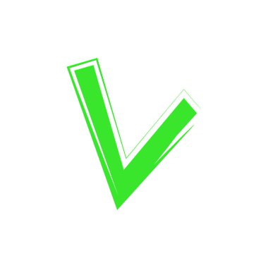 Green check mark vector. Icons 