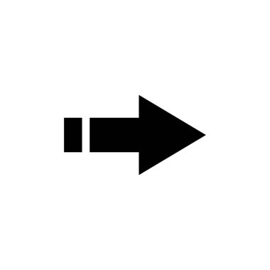 The arrow indicates the direction to the right, the arrow to the right. Arrow icon vector