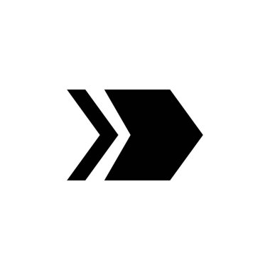 The arrow indicates the direction to the right, the arrow to the right. Arrow icon vector