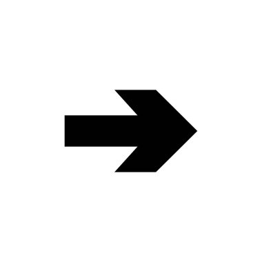 The arrow indicates the direction to the right, the arrow to the right. Arrow icon vector