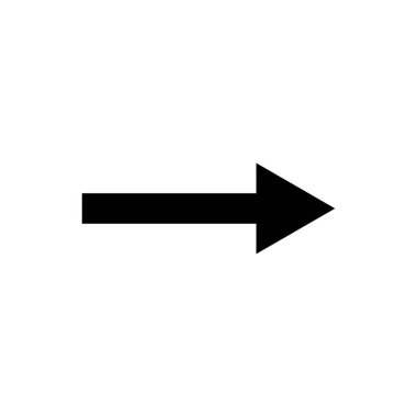 The arrow indicates the direction to the right, the arrow to the right. Arrow icon vector
