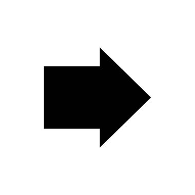 The arrow indicates the direction to the right, the arrow to the right. Arrow icon vector