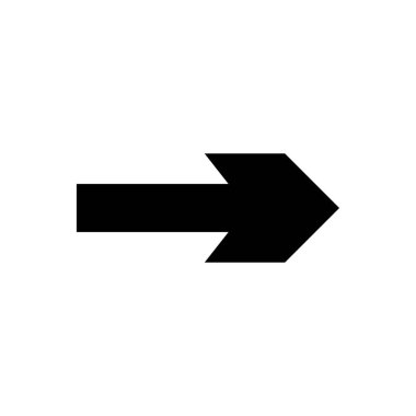 The arrow indicates the direction to the right, the arrow to the right. Arrow icon vector