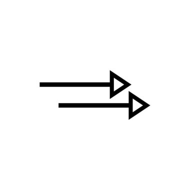 The arrow indicates the direction to the right, the arrow to the right. Arrow icon vector